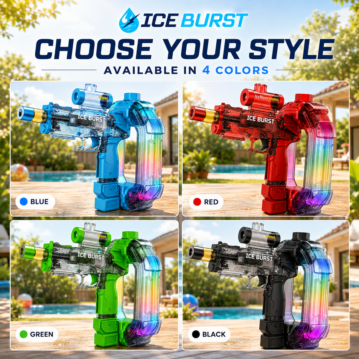 ICE BURST™ — Electric LED Water Blaster