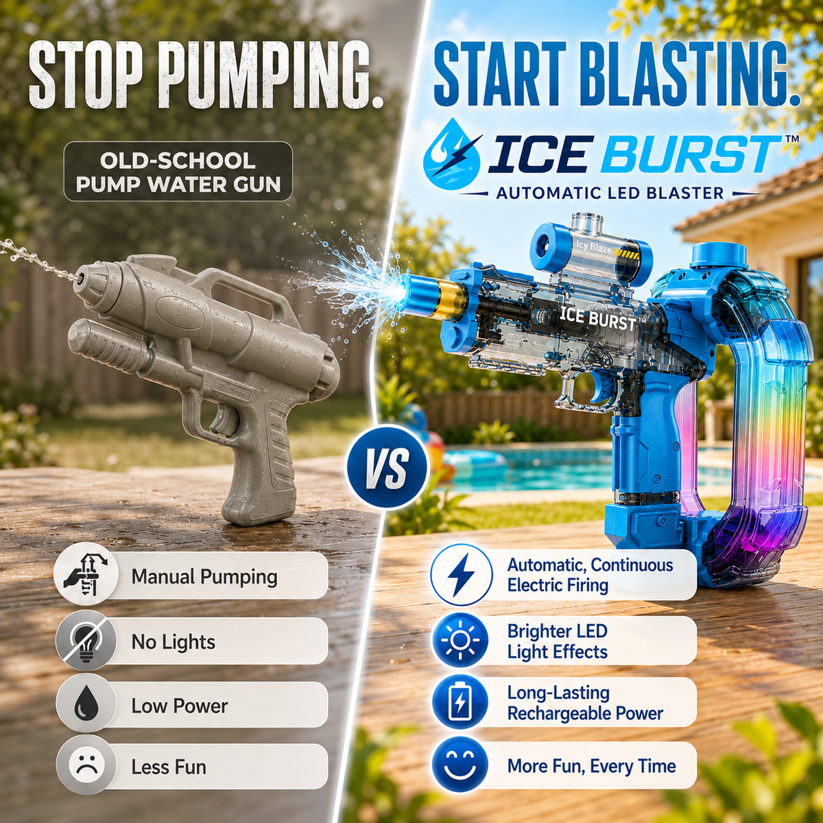 ICE BURST™ — Electric LED Water Blaster