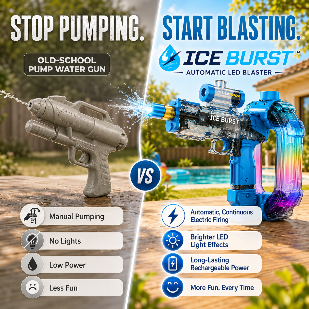 ICE BURST™ — Electric LED Water Blaster
